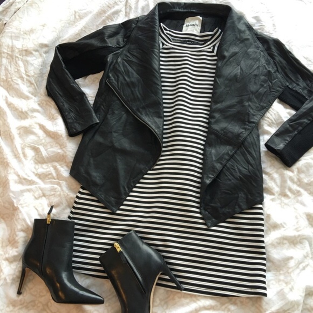 BB Dakota Ellif Faux Leather Jacket Black, Small